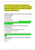 Texas Wastewater Collection System Operator Class III Exam Questions and Correct Answers