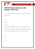 COP3330 Exam Questions with Answers 100&percnt; Pass