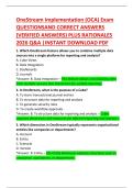 OneStream Implementation Exam Questions and Correct Answers