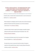 TCFP & GFD Hazmat Awareness&sol;Ops Test 2026&colon; Real Exam Q&A &lpar;Graded A&plus;&rpar;