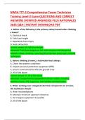 NWSA TTT &lpar;Tower Technician Training&rpar; Exam Questions and Correct Answers