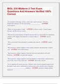 BIOL 235 Midterm 2 Test Exam  Questions And Answers Verified 100&percnt;  Correct