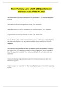 Nccer Plumbing Level 1 With 193 Questions and answers newest RATED A&plus; 2026
