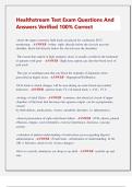 Healthstream Test Exam Questions And  Answers Verified 100&percnt; Correct