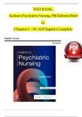 Test Bank for Keltner&rsquo;s Psychiatric Nursing&comma; 9th Edition by Steele & Keltner