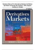 Solutions Manual For Derivatives Markets 3rd Edition By Robert mcdonald &lpar;All Chapters&comma; 100&percnt; Original Verified&comma; A&plus; Grade&rpar;