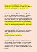 RELIAS-LANCESOFT CORRECTIONS RN&sol;LPN-V1 &vert;  newest actual ith complete QUESTIONS AND CORRECT  ANSWERS &vert; verified&sol;graded a&plus;&sol;LATEST UPDATE