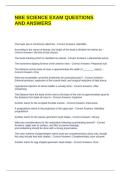 NBE SCIENCE EXAM QUESTIONS AND ANSWERS