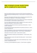 NBE SCIENCE EXAM QUESTIONS WITH COMPLETE SOLUTIONS