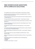 NBE SCIENCE EXAM QUESTIONS WITH COMPLETE SOLUTIONS