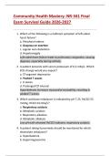 Community Health Mastery&colon; NR-341 Final & Midterm Exam Survival Guide 2026-2027 with Verified Answers & Rationales