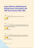Surgery EOR Exam &lbrack;PAEA Blueprint&rsqb; Strategies Review of Key Quizzes with 100&percnt; Correct Answers&comma; 2025 &vert; 2026&period;     