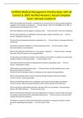 Certified Medical Management Practice Exam with all Correct & 100&percnt; Verified Answers&vert; Actual Complete Exam &vert;Already Graded A&plus;