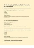 South Carolina &lpar;SC&rpar; Septic Tank Contractor Practice Exam