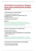 NR-330 Midterm Exam Blueprint&colon; Managing Acute&comma; Chronic & Multi-System Conditions 2026-2027 &ndash; Verified Answers & Rationales
