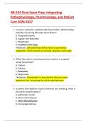 NR-324 Final Exam Prep&colon; Integrating Pathophysiology&comma; Pharmacology & Patient Care 2026-2027 &ndash; Verified Answers & Rationales