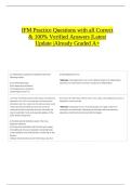 IFM Practice Questions with all Correct & 100&percnt; Verified Answers &vert;Latest Update &vert;Already Graded A&plus;
