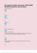 ATI mental health proctored&comma; CMS EXAM REVIEW questions and answers Lithium levels range - n  Ans  0&period;5-1&period;4  Qs  Sodium - n  Ans  135-145  Qs  potassium - n  Ans  3&period;5-5  Qs  Tricyclic Antidepressants - n  Ans  Sedation&comma; urinary retention&comma;   they lower seizu