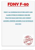 FDNY F-80 COORDINATOR OF FIRE SAFETY AND ALARM SYSTEMS IN HOMELESS SHELTERS PRACTICE EXAM QUESTIONS AND CORRECT ANSWERS &lpar;VERIFIED ANSWERS&rpar; PLUS RATIONALES 2026 Q&A