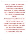 Instructor Manual Advertising and Promotion An Integrated Marketing Communications Perspective 12th Edition By George Belch&comma; Michael Belch