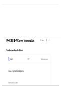 PMK-EE E7 Career Information &vert; Verified Questions & Answers &vert; Graded A&plus;
