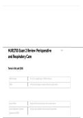 NUR2755 Exam 2 Review &vert; Perioperative & Respiratory Care Questions & Answers &vert; A&plus;