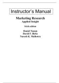 Instructor Manual Marketing Research Applied Insight 6th Edition By Dan Nunan&comma; David Birks&comma; Naresh Malhotra
