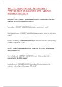 WGU D313 ANATOMY AND PHYSIOLOGY 2 PRACTICE TEST 67 QUESTIONS WITH VERIFIED ANSWERS 2025&sol;2026&comma;100&percnt;CORRECT