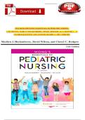 Wong&rsquo;s Essentials of Pediatric Nursing 11th Edition &ndash; Marilyn Hockenberry & Cheryl Rodgers &ndash; Complete Test Bank Chapters 1&ndash;31 Questions and Answers