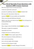 2026&sol; 2027 Navy Retail Specialist Exam Study Guide with Solution Verified Questions and Answers 