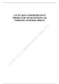 ATI PN 2024 Comprehensive Predictor Exam &vert; 150 Verified Questions and Correct Answers PDF with Detailed Rationales&comma; A&plus; Explanations&comma; Spring 2024 Updated Nursing Exam Prep Study Guide