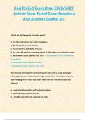 HESI RN Exit Exam New 2026&ndash;2027 Update &vert; Most Tested Questions and Answers&comma; Verified Correct Solutions with Detailed Rationales&comma; A&plus; Graded Nursing Review Guide