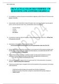 CRCP Actual Exam 2024 &vert; 170 Verified Questions and Correct Answers&comma; A&plus; Graded&comma; Detailed Rationales&comma; Updated Clinical Research Certification Study Guide