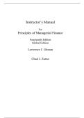 Solutions Manual Principles of Managerial Finance 14th Global Edition By Lawrence Gitman&comma; Chad Zutter