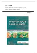 Community Health Nursing in Canada Test Bank &vert; Stanhope & Lancaster 4th Edition &lpar;MacDonald&rpar; &vert; Verified Q&A &vert; A&plus; Graded