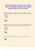 CLMS Certification Practice Exam &vert; Realistic Exam Questions & Verified Answers &vert; A&plus; Graded