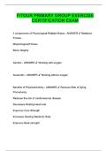 FiTour Primary Group Exercise Certification Exam 2025&sol; 2026 Complete Test Bank and Solutions with Answer Key
