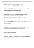 Primary Indoor Cycling Course 2025&sol; 2026 Complete Study Guide and Solutions with Answer Key