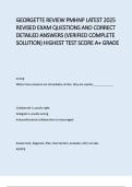 Georgette PMHNP Review 2025&colon; Revised Exam Questions Guide