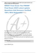 NR607 Final Exam &vert; PMHNP Final Exam 2025 &vert; Verified Questions & Answers &vert; 100&percnt; Correct &vert; A&plus; Graded