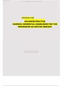 TEST BANK FOR ADVANCED PRACTICE NURSING ESSSENTIAL KNOWLEDGE FOR THE PROFESSION 5th EDITION DENISCO&period;pdf