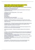 TEXAS PENAL CODE EVALUATION EXAM ACTUAL QUESTIONS AND SOLUTIONS GRADED A&plus;