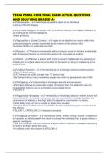 TEXAS PENAL CODE FINAL EXAM ACTUAL QUESTIONS AND SOLUTIONS GRADED A&plus;