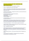 CTCD EVALUATION EXAM TEST QUESTIONS AND SOLUTIONS RATED A&plus;