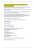 NURS 3514 CORE EXAM TEST 2026 QUESTIONS AND SOLUTIONS RATED A&plus;