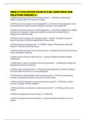 NRSG 91 EVALUATION EXAM ACTUAL QUESTIONS AND SOLUTIONS GRADED A&plus;