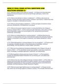 NRSG 91 FINAL EXAM ACTUAL QUESTIONS AND SOLUTIONS GRADED A&plus;