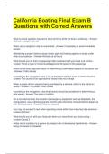California Boating Final Exam B Questions with Correct Answers 