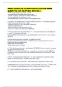 DAVIES VASCULAR TECHNOLOGY EVALUATION EXAM QUESTIONS AND SOLUTIONS GRADED A&plus;