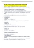 DAVIES VASCULAR TECHNOLOGY UPDATED EXAM SCRIPT QUESTIONS AND SOLUTIONS GRADED A&plus;